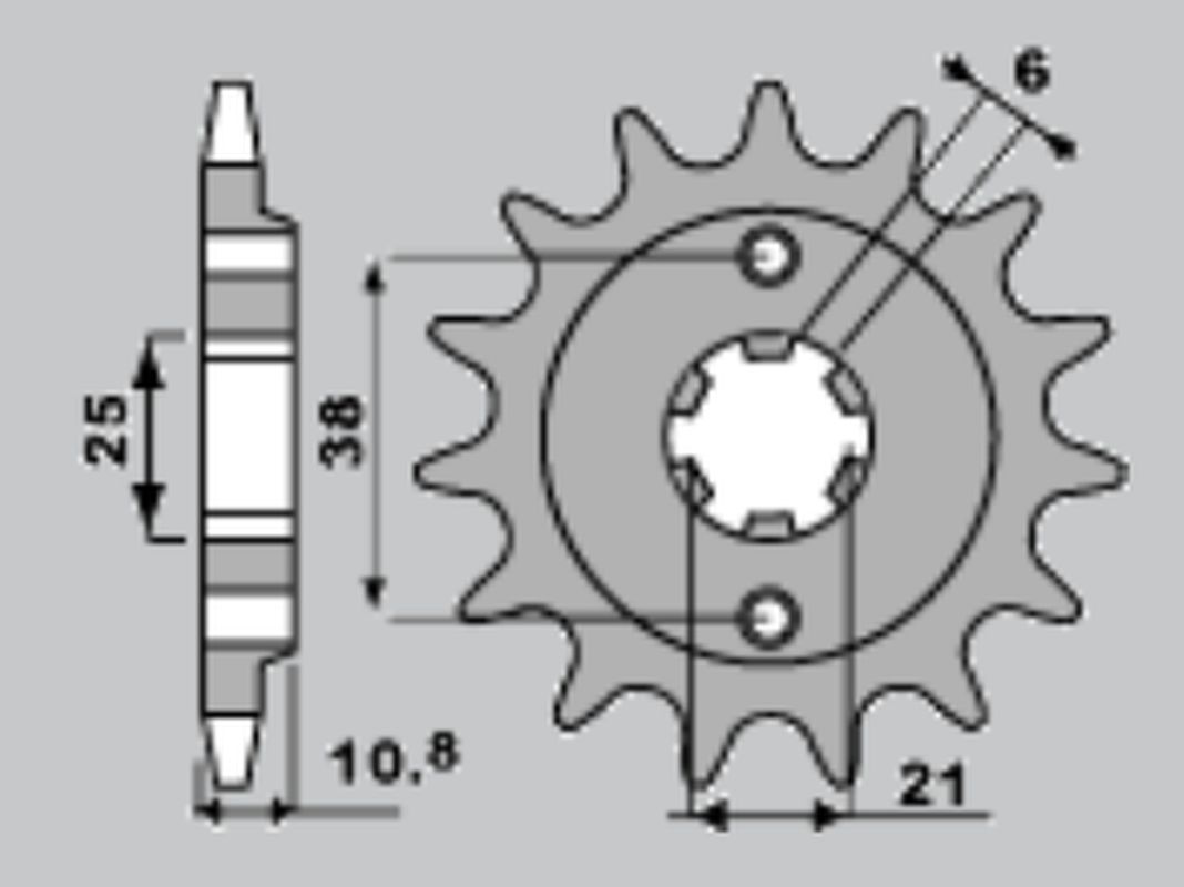 PBR řetězové kolo přední 290 15 18NC HONDA XBR 500 F 85-86 (řetěz 525) (MADE IN ITALY)